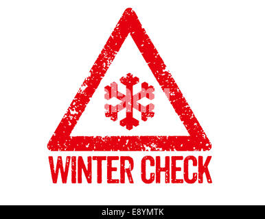 Roten Stempel - Winter-Check Stockfoto