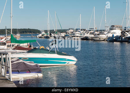 Sodus Bay Marina. Stockfoto