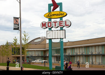 National Civil Rights Museum befindet sich in der alten Lorraine Motel, Ort der Ermordung von Martin Luther King, Jr., in Memphis TN Stockfoto