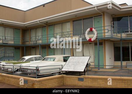 National Civil Rights Museum befindet sich in der alten Lorraine Motel, Ort der Ermordung von Martin Luther King, Jr., in Memphis TN Stockfoto