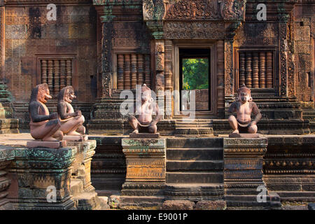 Banteay Srei Zitadelle der Frauen in Angkor, Kambodscha Stockfoto