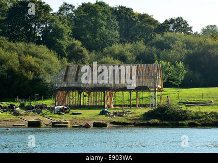 Die neue Schiffbauer Schule im Bau auf dem Buckler Hard, Beaulieu, Hampshire, Oktober 2014. Stockfoto