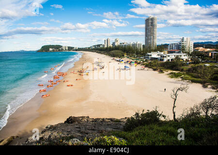 Surfen Sie Lebensretter Wettbewerb, N. Burleigh, Gold Coast, Queensland, Australien Stockfoto