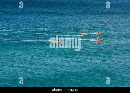 Surfen Sie Lebensretter Wettbewerb, N. Burleigh, Gold Coast, Queensland, Australien Stockfoto