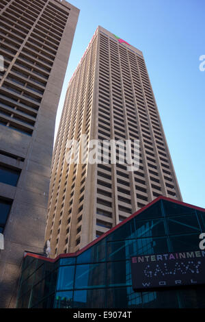 JOHANNESBURG, Südafrika - Transnet Gebäude und andere Wolkenkratzer in der Innenstadt entfernt. Stockfoto