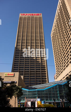 JOHANNESBURG, Südafrika - Transnet Carlton Hotel, Baurecht, in der Innenstadt entfernt. Stockfoto