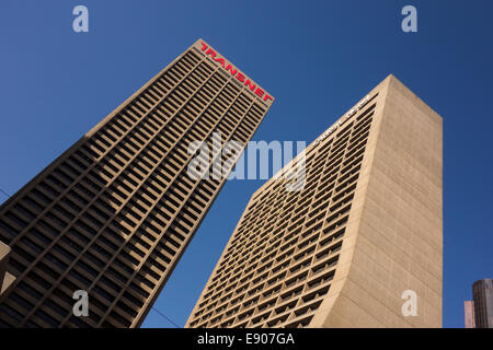 JOHANNESBURG, Südafrika - Transnet Carlton Hotel, Baurecht, in der Innenstadt entfernt. Stockfoto