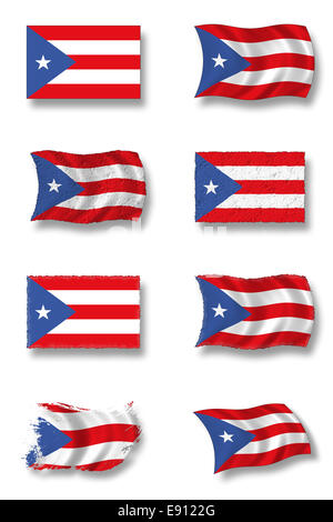 Flagge von Puerto Rico Stockfoto