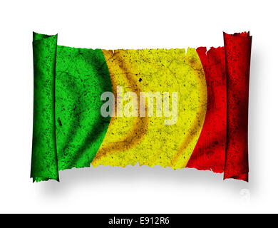 Flagge von Mali Stockfoto