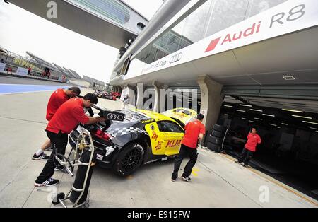 Shanghai, China. 17. Oktober 2014. Audi R8 LMS Cup am Shanghai International Circuit. FMCS offiziellen freien Training. Bildnachweis: Marcio Machado/ZUMA Draht/Alamy Live-Nachrichten Stockfoto