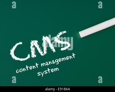 CMS - Content Managementsystem Stockfoto