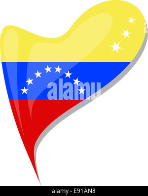 Venezuela-Flag Taste Herzform. Stockfoto