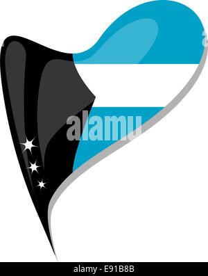 Bahamas Flagge Taste Herzform. Stockfoto