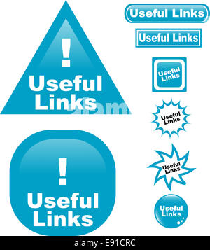 Nützliche Links Web Glas Schaltflächensymbol Stockfoto