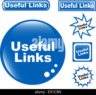 Nützliche Links Taste Web-glänzend-Symbol Stockfoto