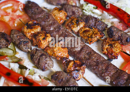 Auswahl an traditionellen türkischen kebab Stockfoto