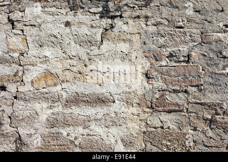 Hintergrund aus hoch detaillierten Fragment Steinmauer Stockfoto