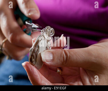 Herstellung, hausgemachte Schmuck Stockfoto