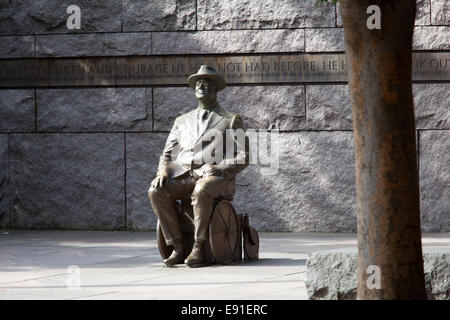 Statue von Roosevelt im Rollstuhl Stockfoto