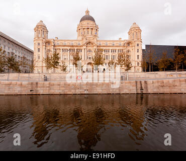 Drei Grazien Gebäude in Liverpool Stockfoto