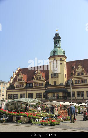 Altes Rathaus Leipzig Stockfoto