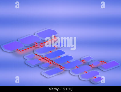 Leere Flow Chart Diagramm Stockfoto