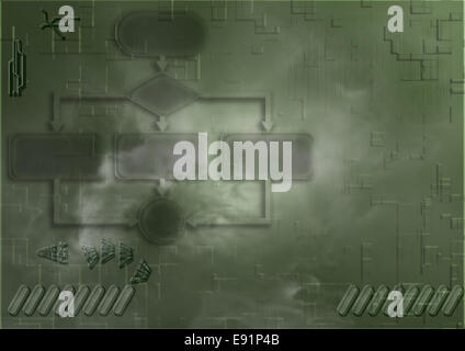 Leere Flow Chart Diagramm Stockfoto