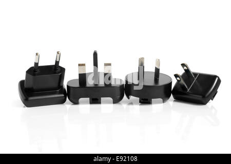 Schwarzen elektrische Adapter Stockfoto