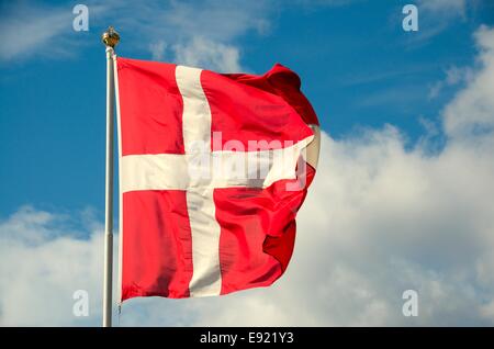 Dänische Flagge Stockfoto