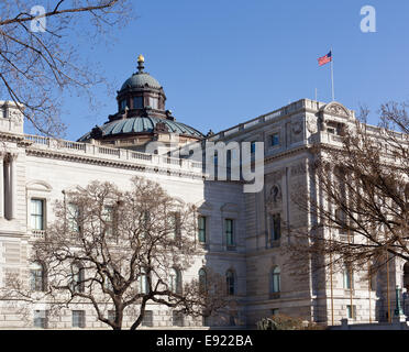 Fassade der Library of Congress Washington DC Stockfoto