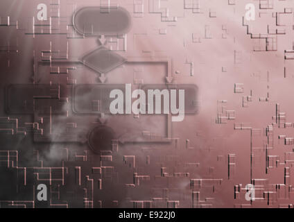 Leere Flow Chart Diagramm Stockfoto