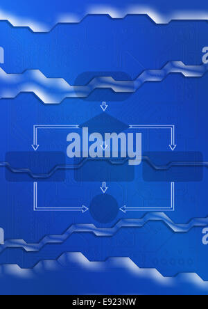 Leere Flow Chart Diagramm Stockfoto