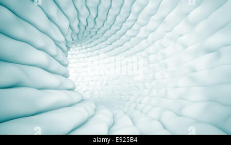 Blaue abstrakte Tunnel Hintergrund Stockfoto