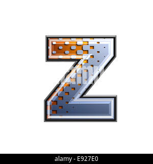 3D Buchstaben mit abstrakten Textur - Z Stockfoto
