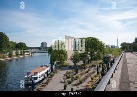 Blick auf das Kanzleramt in Berlin Stockfoto