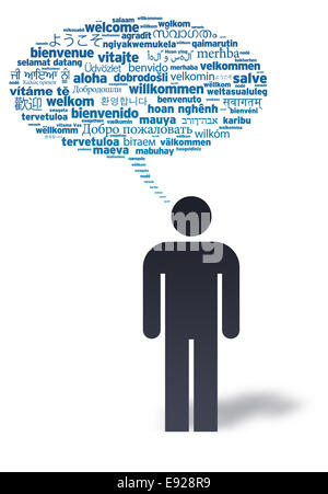 Herzlich Willkommen Stockfoto