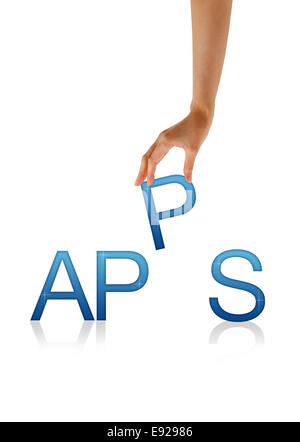 Apps - Hand Stockfoto