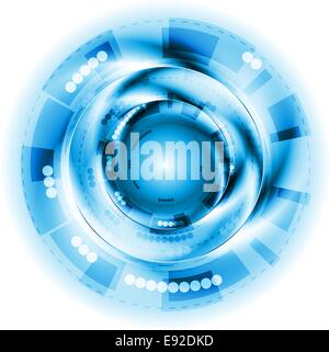 Blaue technische Elemente auf weißem Hintergrund. EPS-10 Stockfoto