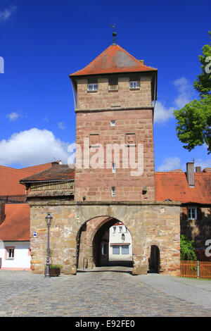 Unteren Tor in Wolframs-Eschenbach Stockfoto