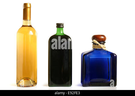 Flaschen alkoholische Getränke Stockfoto