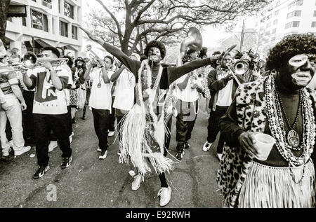 NEW ORLEANS, LA-Mai 01: Zulu sozial- und Vergnügen Club am Faschingsdienstag in New Orleans, Louisiana am 1. Mai 1991. Stockfoto