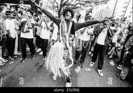 NEW ORLEANS, LA-Mai 01: Zulu sozial- und Vergnügen Club am Faschingsdienstag in New Orleans, Louisiana am 1. Mai 1991. Stockfoto