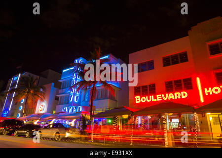 ART-DECO-HOTELS OCEAN DRIVE SOUTH BEACH MIAMI BEACH FLORIDA USA Stockfoto