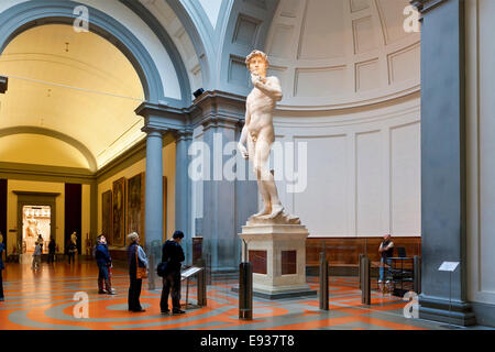 Europa, Italien, Florenz, Accademia di Belle Arti, David von Michelangelo in der Galleria Accademia Stockfoto