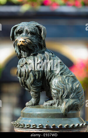 Greyfriars Bobby Statue außerhalb Greyfriars Friedhof Stockfoto