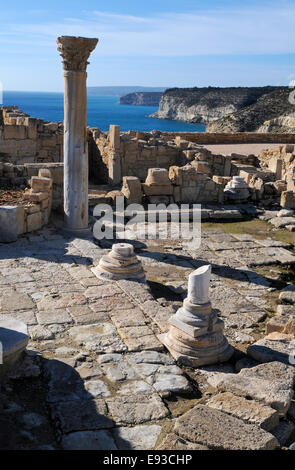 Haus des Achilles Kourio Basiiica Kourion Stockfoto