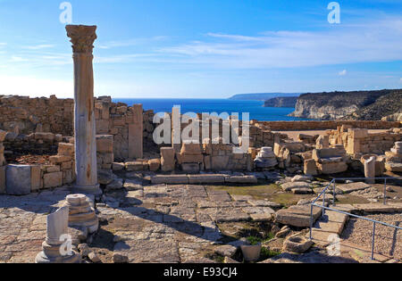 Haus des Achilles Kourio Basiiica Kourion Stockfoto