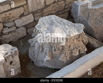 Details der ornamentale Elemente an der archäologischen Stätte die Burg in Phytagoreion, Samos Insel Griechenland Stockfoto