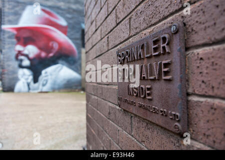 Straße Kunstwerk in London von El Mac geborene und in Los Angeles, Kalifornien. Stockfoto