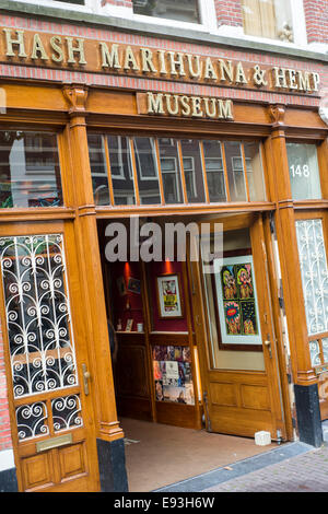 Außenseite des Hash Marihuana und Hanf-Museum in Amsterdam Niederlande Stockfoto